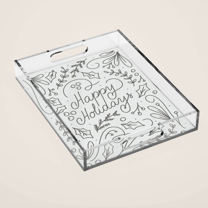 Happy Holidays Acrylic Tray Gallery Image 1
