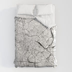 Rome White Map Duvet Cover Gallery Image 6