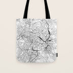 Rome White Map Tote Bag Gallery Image 1
