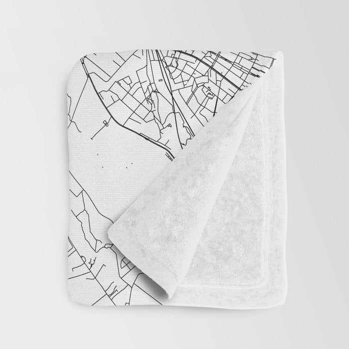 Rome White Map Throw Blanket Gallery Image 3