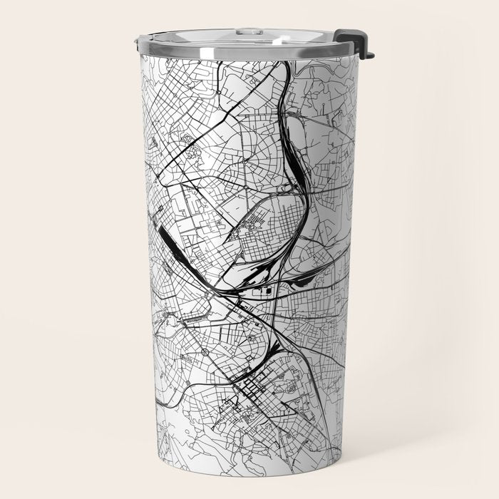 Rome White Map Travel Mug Gallery Image 2
