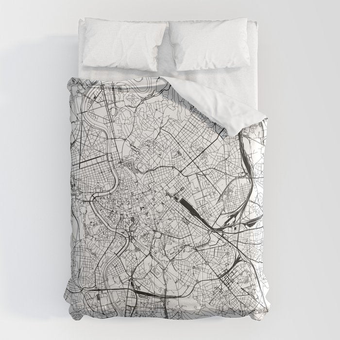 Rome White Map Comforter Gallery Image 6