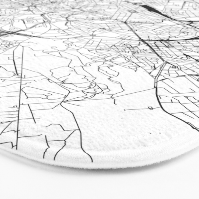 Rome White Map Bath Mat Gallery Image 3