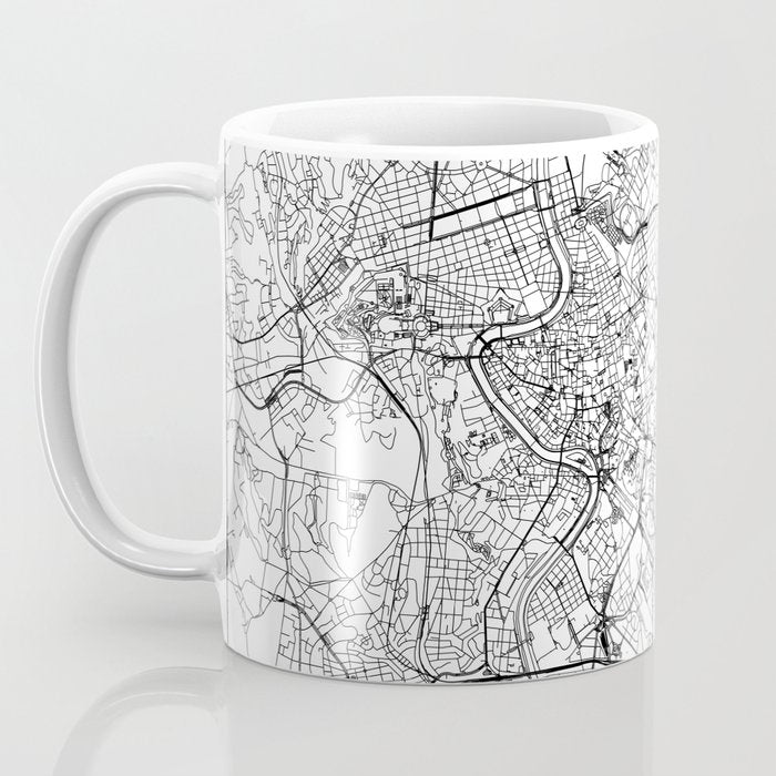 Rome White Map Coffee Mug Gallery Image 3