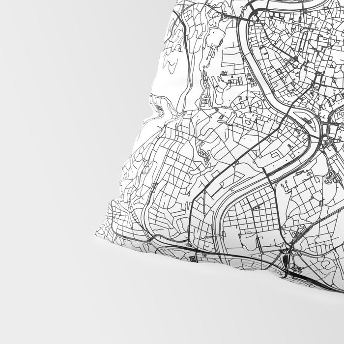 Rome White Map Pillow Sham Gallery Image 4
