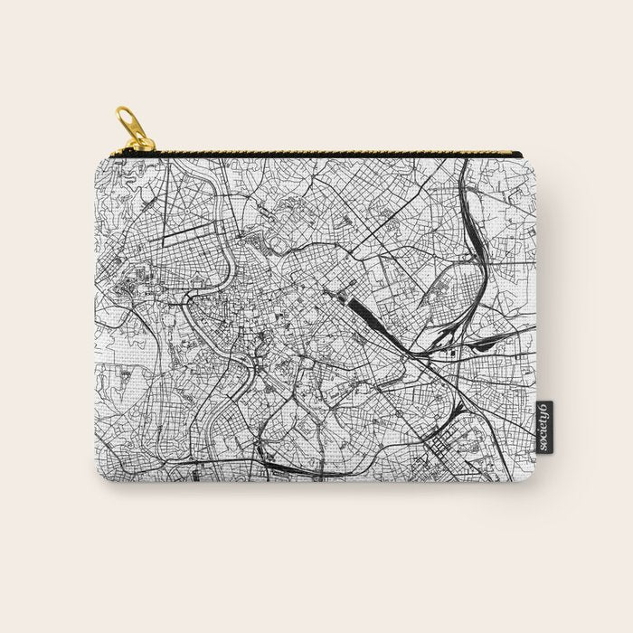Rome White Map Carry All Pouch Gallery Image 1