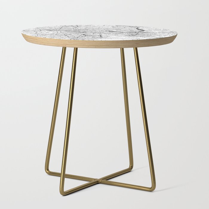 Rome White Map Side Table Gallery Image 1