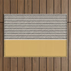 Texture - Black Stripes Gold Outdoor Rug Gallery Image 1