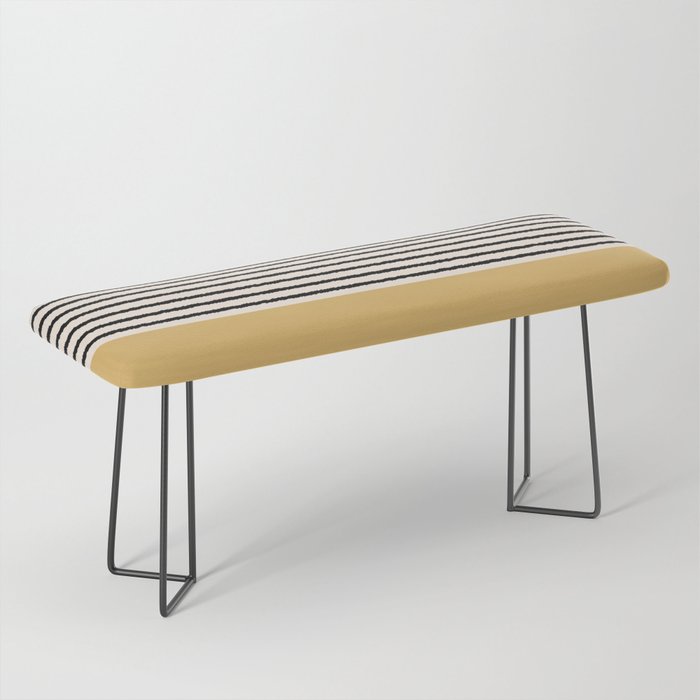 Texture - Black Stripes Gold Bench Gallery Image 1