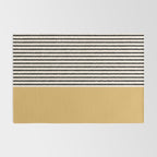 Texture - Black Stripes Gold Rug Gallery Image 2
