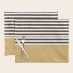 Texture - Black Stripes Gold Placemat Gallery Image 1