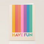 Vintage Rainbow Have Fun Text Stationery Card Gallery Image 2