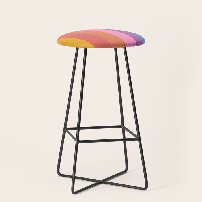 Vintage Rainbow Have Fun Text Stool Gallery Image 1