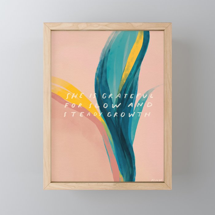 She Is Grateful Mini Art Print Gallery Image 1