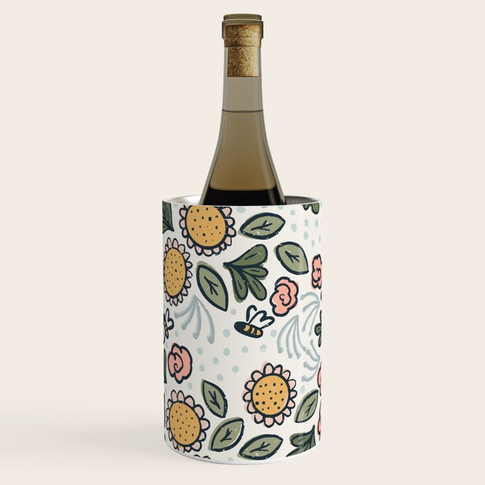 Bees in the Garden Wine Chiller Gallery Image 1