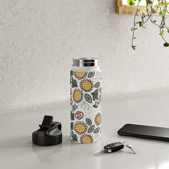 Bees in the Garden Water Bottle Gallery Image 4