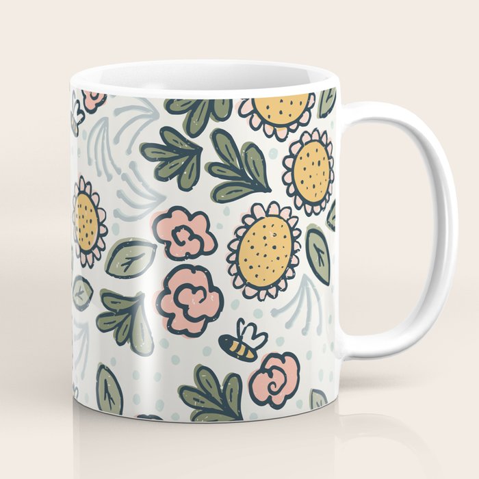 Bees in the Garden Coffee Mug Gallery Image 1