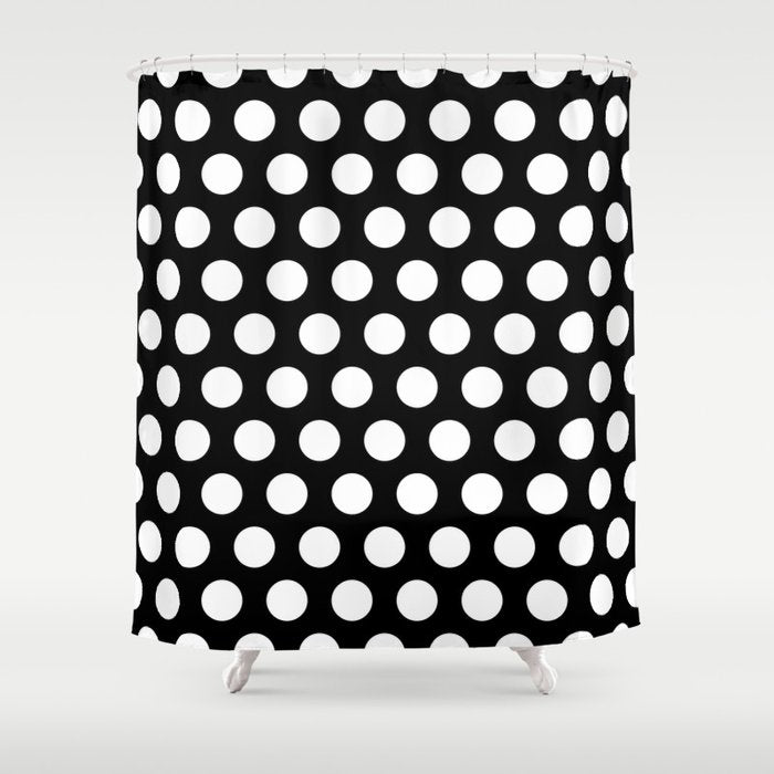 Black and White Polka Dots 772 Shower Curtain Gallery Image 1