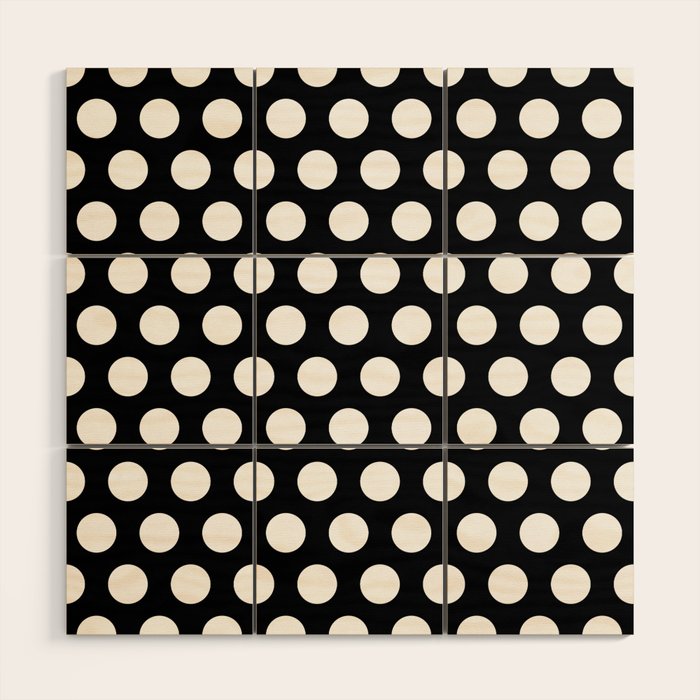 Black and White Polka Dots 772 Wood Wall Art Gallery Image 1