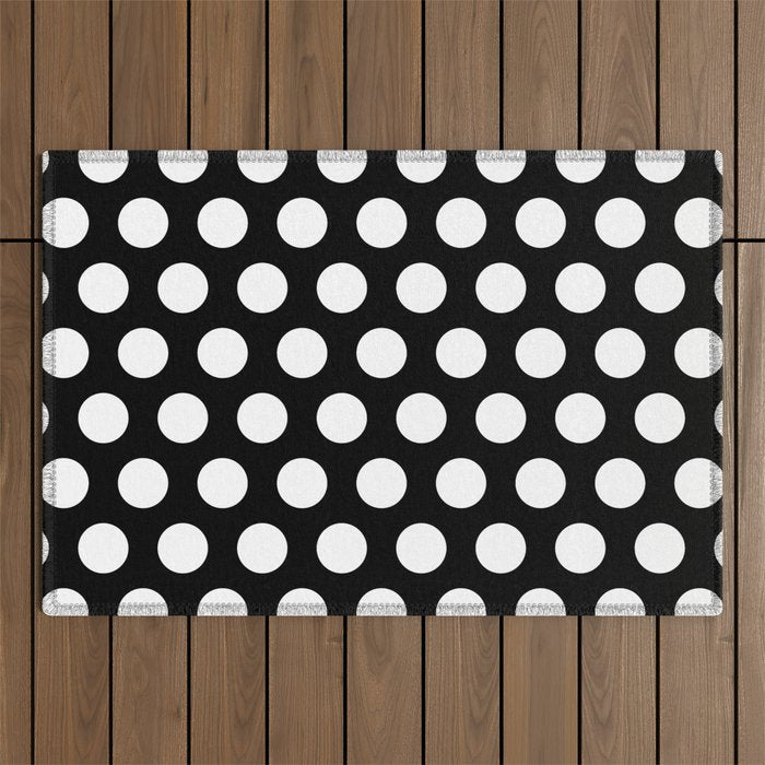 Black and White Polka Dots 772 Outdoor Rug Gallery Image 1