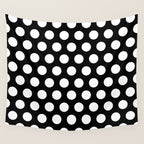 Black and White Polka Dots 772 Wall Tapestry Gallery Image 4