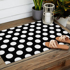 Black and White Polka Dots 772 Outdoor Rug Gallery Image 2