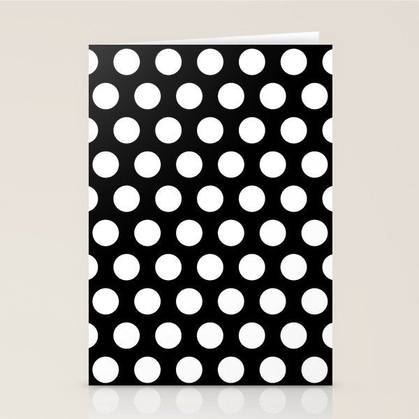 Black and White Polka Dots 772 Stationery Card Gallery Image 1