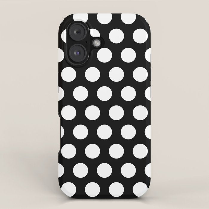 Black and White Polka Dots 772 iPhone Case Gallery Image 1