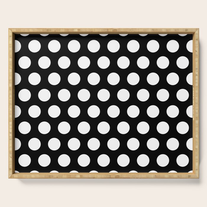 Black and White Polka Dots 772 Serving Tray Gallery Image 1