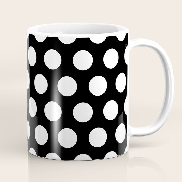 Black and White Polka Dots 772 Coffee Mug Gallery Image 1
