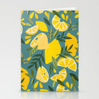 Lemon Blooms â Blue Stationery Card Gallery Image 2