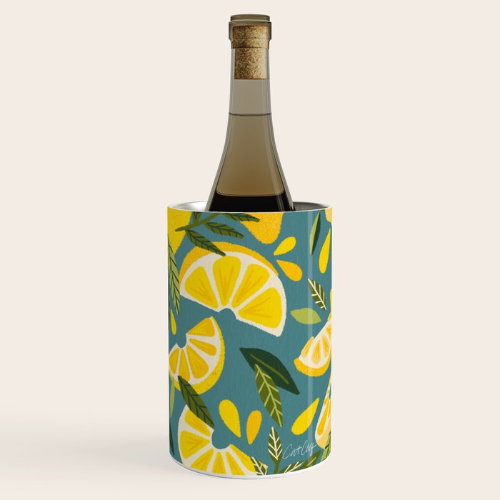 Lemon Blooms â Blue Wine Chiller Gallery Image 3