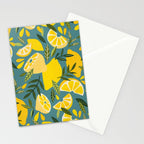 Lemon Blooms â Blue Stationery Card Gallery Image 2