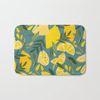 Lemon Blooms â Blue Bath Mat Gallery Image 1