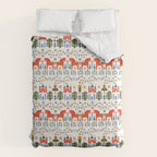 Scandinavian Fairytale - Green + Red Comforter Gallery Image 6