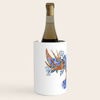 Floral Moose - Blue Flowers Wine Chiller Gallery Image 2