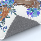 Floral Moose - Blue Flowers Rug Gallery Image 4