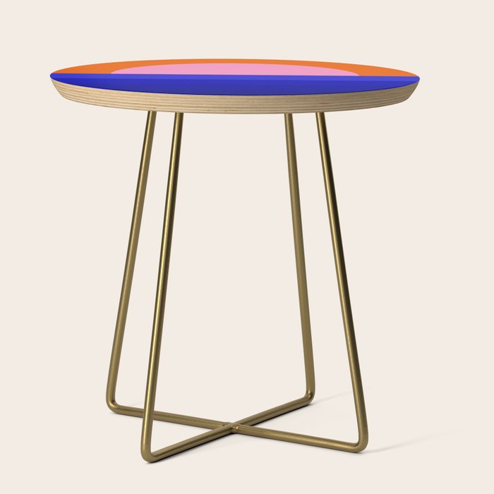 Abstract geo Sunset in blue and orange 3/3 Side Table Gallery Image 1