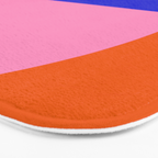 Abstract geo Sunset in blue and orange 3/3 Bath Mat Gallery Image 3