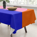 Abstract geo Sunset in blue and orange 3/3 Tablecloth Gallery Image 3