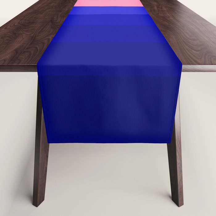 Abstract geo Sunset in blue and orange 3/3 Table Runner Gallery Image 1