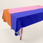 Abstract geo Sunset in blue and orange 3/3 Tablecloth Gallery Image 1