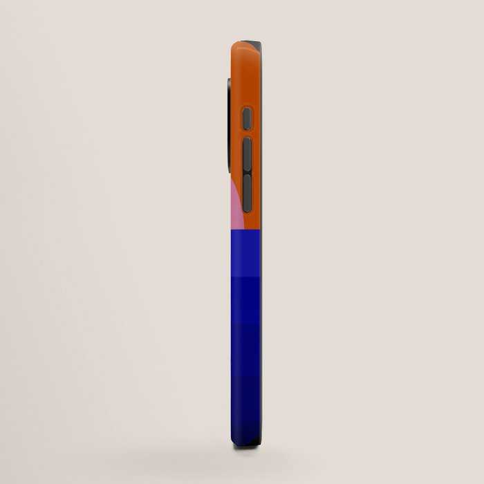 Abstract geo Sunset in blue and orange 3/3 iPhone Case Gallery Image 2