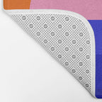 Abstract geo Sunset in blue and orange 3/3 Bath Mat Gallery Image 2
