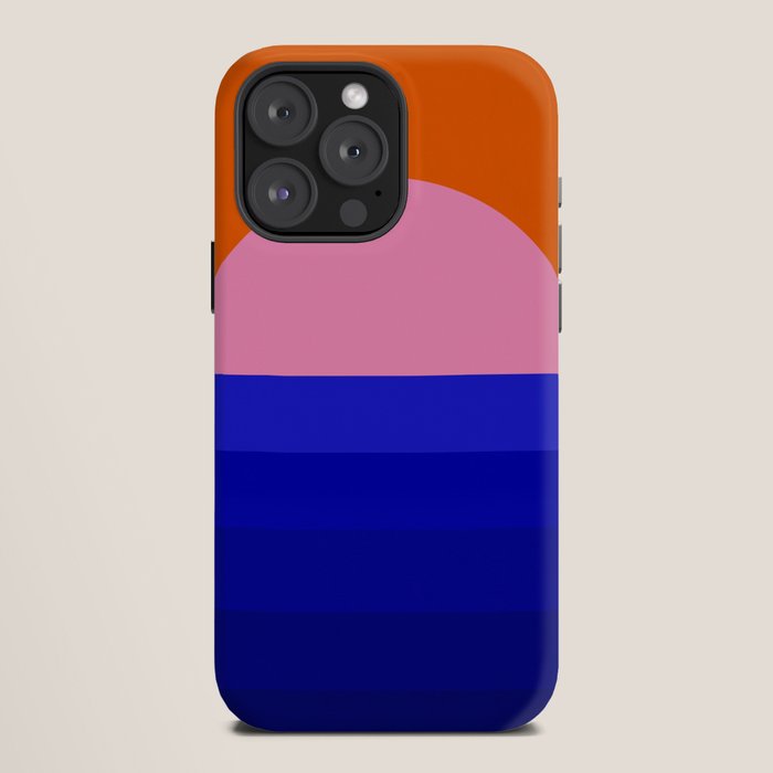 Abstract geo Sunset in blue and orange 3/3 iPhone Case Gallery Image 12