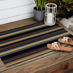 Classic Stripes V - Dark Vintage  Outdoor Rug Gallery Image 2