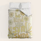 be kind like sunshine // retro surf art by surfy birdy Comforter Gallery Image 6