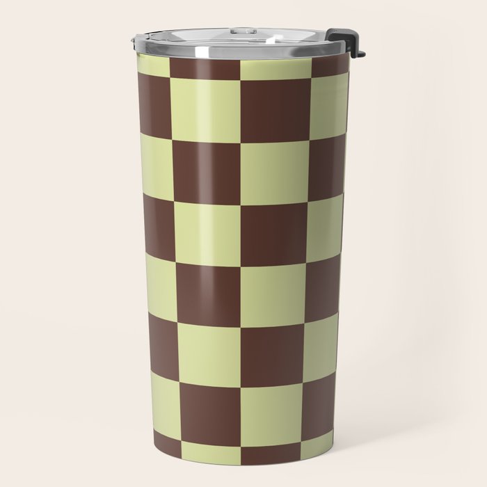 Chocolate x Pistachio Cream Mixed Checker Travel Mug Gallery Image 2