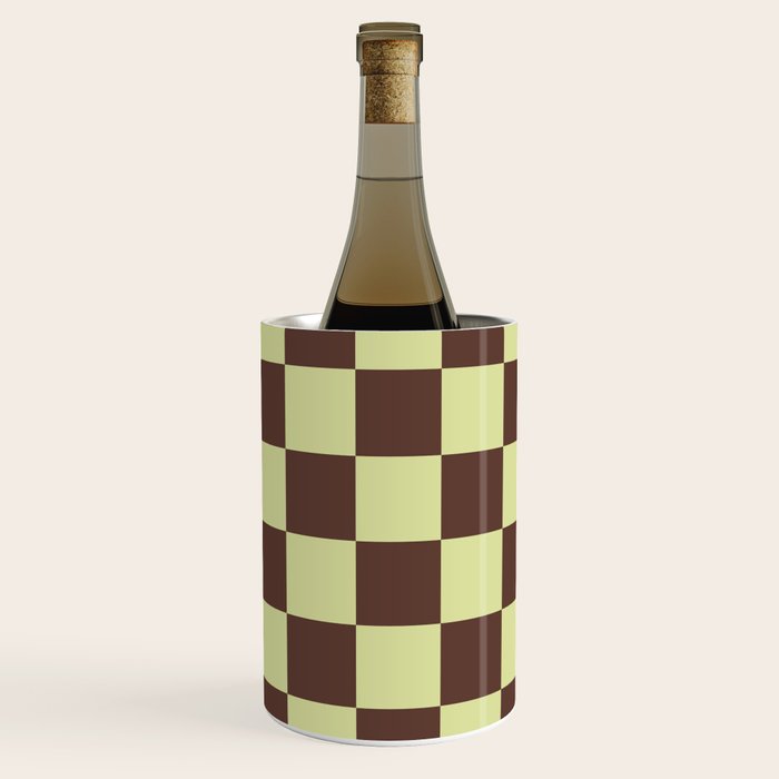 Chocolate x Pistachio Cream Mixed Checker Wine Chiller Gallery Image 2