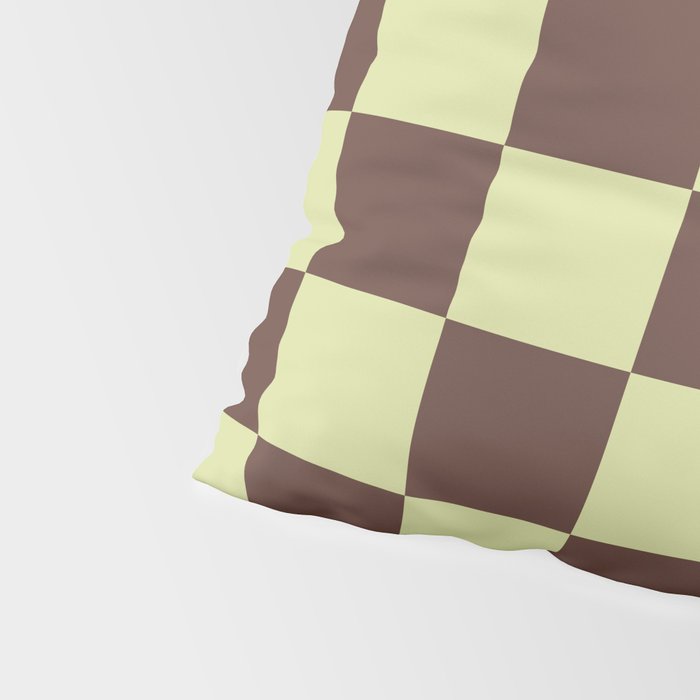 Chocolate x Pistachio Cream Mixed Checker Pillow Sham Gallery Image 4